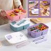 Fiambrera de 3 compartimentos, juego de vaso de agua, compartimento para salsa, compartimento apto para microondas, fiambrera sellada, venta al por mayor transfronteriza, grado alimenticio