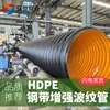 Suministro Directo de Fábrica Tubería Corrugada de Acero HDPE Tubería de Alcantarillado Dn200 Tubería Corrugada Espiral de PE Reforzada con Banda de Acero