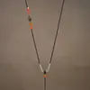 Corda para Pingente Tecida à Mão, Cordão de Colar com Nó Chinês Ajustável, Corda para Pendurar Fivela da Paz, Alça de Pescoço para Homens e Mulheres, Estilo Simples