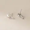 Pendientes de Plata de Ley S925 Nalan Pendientes de Llave Pequeña Galaxia Estilo Coreano Creativo Cuentas de Concha de Estrella Perlas Sintéticas G6408