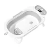 Tina de baño para bebé directamente de fábrica, con sensor de temperatura, antideslizante, plegable, adecuada tanto para sentarse como para acostarse, para recién nacidos y bebés