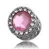 Cuentas Redondas de Pedrería de Venta Caliente Transfronteriza, Cuentas de Aleación de Plata, Corazón y Mariposa para Pulsera DIY, Cuentas Sueltas, Accesorios para Joyería