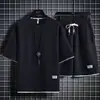 Verano 2024 nuevo simple casual ropa deportiva traje holgado para hombre estilo coreano moderno de alta gama camiseta de manga corta
