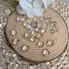 Contas Brancas Naturais Tipo Água Contas Soltas Contas Redondas Transparentes Gelo Contas Soltas Contas DIY Feitas à Mão Material para Pulseira Colar de Mão