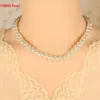 Colar de Pérolas Estilo Coreano 412 Corrente de Clavícula Feminina Acessórios para Vestido de Verão Estilo Francês Joia Ajustável