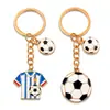 6 tipos de llaveros de fútbol, aleación esmaltada, recuerdos deportivos del Mundial, pequeños colgantes para estudiantes y aficionados
