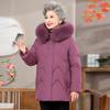 Abrigos Cálidos de Otoño e Invierno para Mujeres de Mediana Edad y Mayores, Chaquetas de Plumas de Pato Blancas para Madres, Cárdigans de Invierno para Abuelas, Holgados de Longitud Media