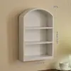 Armário de Armazenamento de Mesa Prateleira de Armazenamento Armazenamento de Cosméticos Pequeno Armário de Madeira Porta de Vidro Assado Armazenamento de Diversos de Mesa