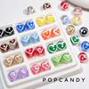 Corazón de melocotón con cuentas DIY joyería hecha a mano cuentas sueltas hechas a mano cuentas pintadas a mano ins lindo todo-partido clásico amor bloguero mismo estilo