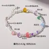 Cristal Natural Piedra Cruda Grava Cuentas Redondas Piedra Pulida Pulsera de Aleación Primavera y Verano Más Vendida Joyería Personalizada Fábrica Venta al por Mayor