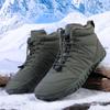 Botas de nieve para exteriores para hombre, nuevas de invierno transfronterizas, antideslizantes, impermeables, con forro polar, cálidas, zapatos de algodón, para mujer, de suela gruesa, zapatos descalzos de cinco dedos