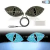 Truck, Van, Car Devil's Eye Car Sticker Led Front and Rear Glass Light Dynamic USB Interface Wiring-Free Expression Screen