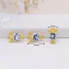 Oro Verdadero 18k Col de Forma Pentagonal Microincrustaciones de Circonita Accesorios Pulsera de Mariposa Colgante DIY Collar Pendientes Colgante D103
