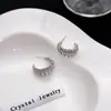 Brincos de Pérola Coreanos de Alta Qualidade 2026, Agulha de Prata Estilo Vintage Chanel Diamante Colorido Estrela de Oito Pontas Brincos de Tarraxa Atacado