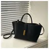 Bolsa de Cesta de Legumes Nova Outono e Inverno Simples Versátil de Grande Capacidade Bolsa Feminina para o Trabalho Bolsa Diagonal de Compartimento Único Bolsa Carteiro Bolsa de Cesta de Legumes