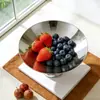 Plato de Fruta de Acero Inoxidable de Lujo Nórdico para Sala de Estar Mesa de Comedor, Bandeja de Snacks de Fruta Seca y Frutos Secos, Adorno Decorativo de Mesa, Regalo de Inauguración de Casa