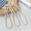 Collar de Perlas de Vidrio Perfectamente Redondas para Mujer, Gargantilla de Lujo de Nicho, Cadena para Suéter con Cierre de Acero de Titanio que No se Desvanece