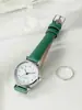 Moda Reloj de Cuarzo para Mujer con Esfera Pequeña Correa de Cuero Simple Relojes Analógicos para Damas Reloj Reloj Mujer