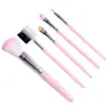Suministro directo de fábrica nuevo rosa cinco piezas pincel maquillaje pincel sombra de ojos Herramientas de belleza para estudiantes una generación de pelo
