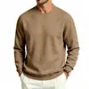 Sudadora casual masculina de manga longa, estilo americano, outono/inverno 2026, mais vendida, corte solto, peso pesado, forrada com fleece, gola redonda, versátil