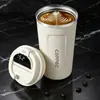 Copo Inteligente Côncavo-Convexo Transfronteiriço Aço Inoxidável 304 Copo Térmico Copo de Carro Portátil Copo de Café de Segunda Geração