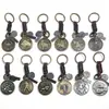 Llavero Unisex Versátil Creativo de los Doce Signos del Zodiaco con Patrón Personalizado Símbolos Colgante Decorativo de Doble Capa Accesorio
