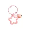 Macaron estrella de cinco puntas campana llavero con cuentas colgante llavero hecho a mano DIY accesorios de colgante de cuentas venta al por mayor