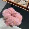 Dulce Liga para el Cabello Scrunchie para Mujeres, Satén de Alta Gama Estilo Coreano Versátil Cuerda para el Cabello, Suave Encaje Lunares Accesorio para el Cabello, Pañuelo Cuadrado para la Cabeza