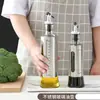 Olla de Aceite de Vidrio de Acero Inoxidable para Uso en Cocina, Botella de Aceite de Vidrio para el Hogar con Escala, Olla de Aceite para Salsa de Soja, Vinagre y Vino de Cocina