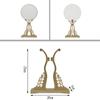 Soporte para Abanico Marco de Bambú Nan Mango Largo Soporte Redondo para Abanico Soporte para Abanico Estilo Chino Soporte de Exhibición de Bambú Desmontable Resina Soporte Plegable para Abanico