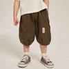 Pantalones de Verano Estilo Coreano Changguo Clothing para Niños Pantalones Siete Cuartos para Niños Pequeños Pantalones Casuales con Retazos Pantalones Finos de Longitud Media