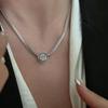Collar con Colgante de Encaje de Buena Suerte Antiguo para Mujer Moda Ins Personalizable Cadena para Clavícula Versátil 2023 Nueva Moda