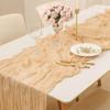 Caminho de Mesa Estilo Boêmio, Caminho de Mesa de Chiffon Franzido de Bali, Toalha de Mesa Trançada Estilo Europeu, Decoração para Festa de Casamento