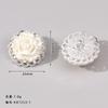 Botão de Pérola e Strass Camélia Estilo Pequena Fragrância Metal Botão de Alto Padrão Fivela Decorativa para Saia Feminina Casaco Cardigan