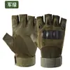 Guantes deportivos tácticos militares para exteriores, de medio dedo, para hombre, estilo militar, protectores, resistentes al desgaste, transpirables