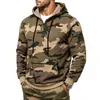 Sudadera con capucha y bolsillo para hombre, resistente, de camuflaje selvático, táctica, para otoño e invierno, deportiva, para exteriores, forrada de polar, transfronteriza europea y americana