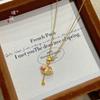 Tienda de Oro Mismo Estilo Caballo Mecedora Dorado con Borla Cadena para Clavícula Juguetona Dopamina para Novia