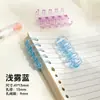 Anel Segmentado de 5 Furos para Folhas Soltas Clipe de Fixação de Plástico Anel de Fixação para Planner DIY Anel de Clipe Transparente Colorido Material de Escritório