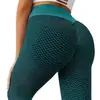 Calça de Jacquard Respirável para Esportes e Fitness Feminina, Cintura Alta, Colmeia Europeia e Americana, Sexy, Bumbum de Pêssego