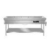 Mesa de aislamiento comercial de acero inoxidable mesa de calefacción eléctrica mesa de aislamiento para comida rápida aislamiento mesa de temperatura constante para puesto de food truck