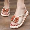 Sandalias de playa de tacón grueso con plataforma y lazo para mujer, estilo coreano, de verano, a la moda, informales