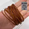 Primeira Camada Amarelo Vaca Couro Plano Couro Genuíno Corda Amarelo Marrom Pulseira Colar Corda para Joias Retrô Amarelo Marrom Antigo Corda Redonda de Couro de Vaca
