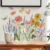 Papel Tapiz Adhesivo de Flores Mariposa Transfronterizas para el Hogar Dormitorio Sala de Estar Entrada Fondo de Pared Embellecimiento Pvc