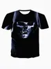 Camiseta verão respirável manga curta 2025 comércio exterior quente transfronteiriço nova máquina de impressão digital 3D caveira