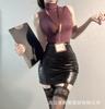 Lingerie Sexy Tamanho Grande Uniforme Sexy de Secretária Conjunto de Saia Bodycon Puro Desejo Tentação Qqny Roupa de Dormir Sedutora