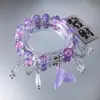 Pulseira de Contas Cauda de Peixe de Cristal, Super Delicada, Estilo Novo, Exquisita, De Alta Qualidade, Versátil, Presente para Melhor Amiga, Joia Doce para Estudantes
