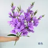 Grande buquê de flores gladiolos artificiais para decoração, flores falsas de alta qualidade com toque premium, adequadas para vasos grandes de chão de casamento e arranjos florais