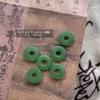 Nuevas Joyas de Arte de Uñas de Jade Guofeng Retro Antiguas Tridimensionales Hebilla de Bambú Ping An Imitación Verde Jade Accesorios para Usar Armadura