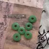 Acessórios de Arte de Unha de Jade Estilo Nacional Personalizados, Estilo Antigo Retrô Fivela de Segurança Estereoscópica Bambu Imitação Jade Verde Acessórios de Unha Vestíveis