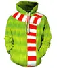 Sudadera con capucha y cremallera 3D para hombre, nueva para Navidad y Halloween 2025, Cosplay